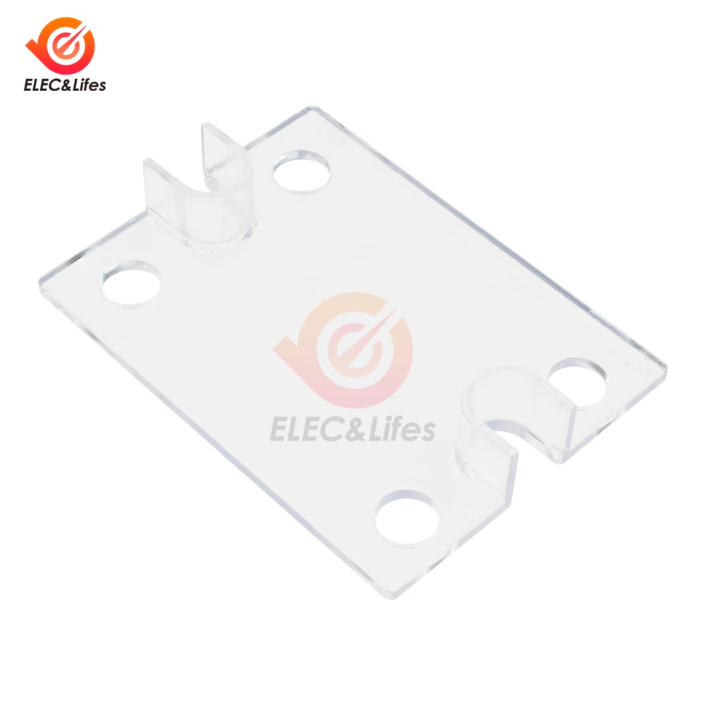 2Pcs Solid State Relay SSR Plastic Cover DC Control Single Phase Solid State Relay Safe Shell Case Box Front Cover