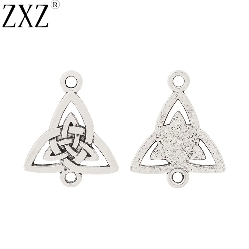 

ZXZ 20pcs Tibetan Silver Celtics Knot Trinity Triquetra Connector Charms for Bracelet Bangle Jewelry Making Findings