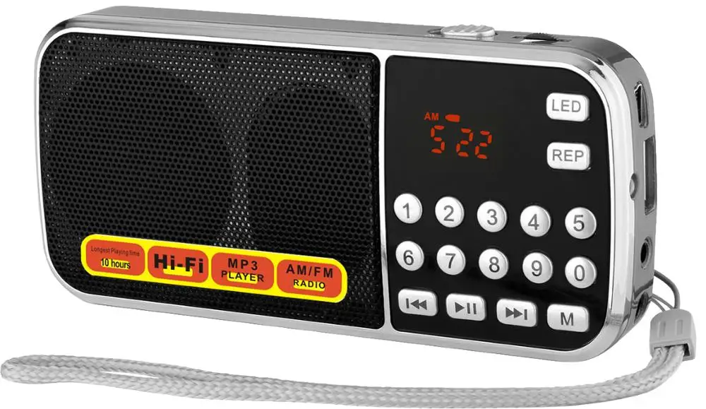 L-088AM dual band rechargeable portable mini pocket digital auto scan AM FM radio receiver with Gurbani Punjabi MP3 music player