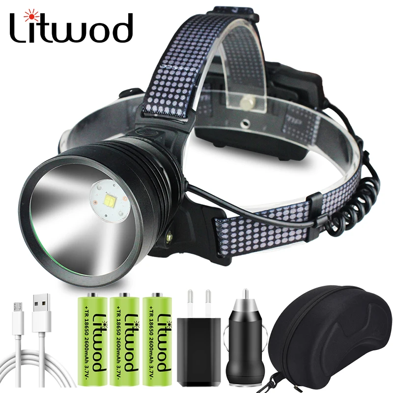 7 Core Xhp90.2 Led Headlamp Built-in Cooling Fun Zoom Headlight Power Bank Head Lamp Flashlight Torch 3* 18650 Battery 30W CE