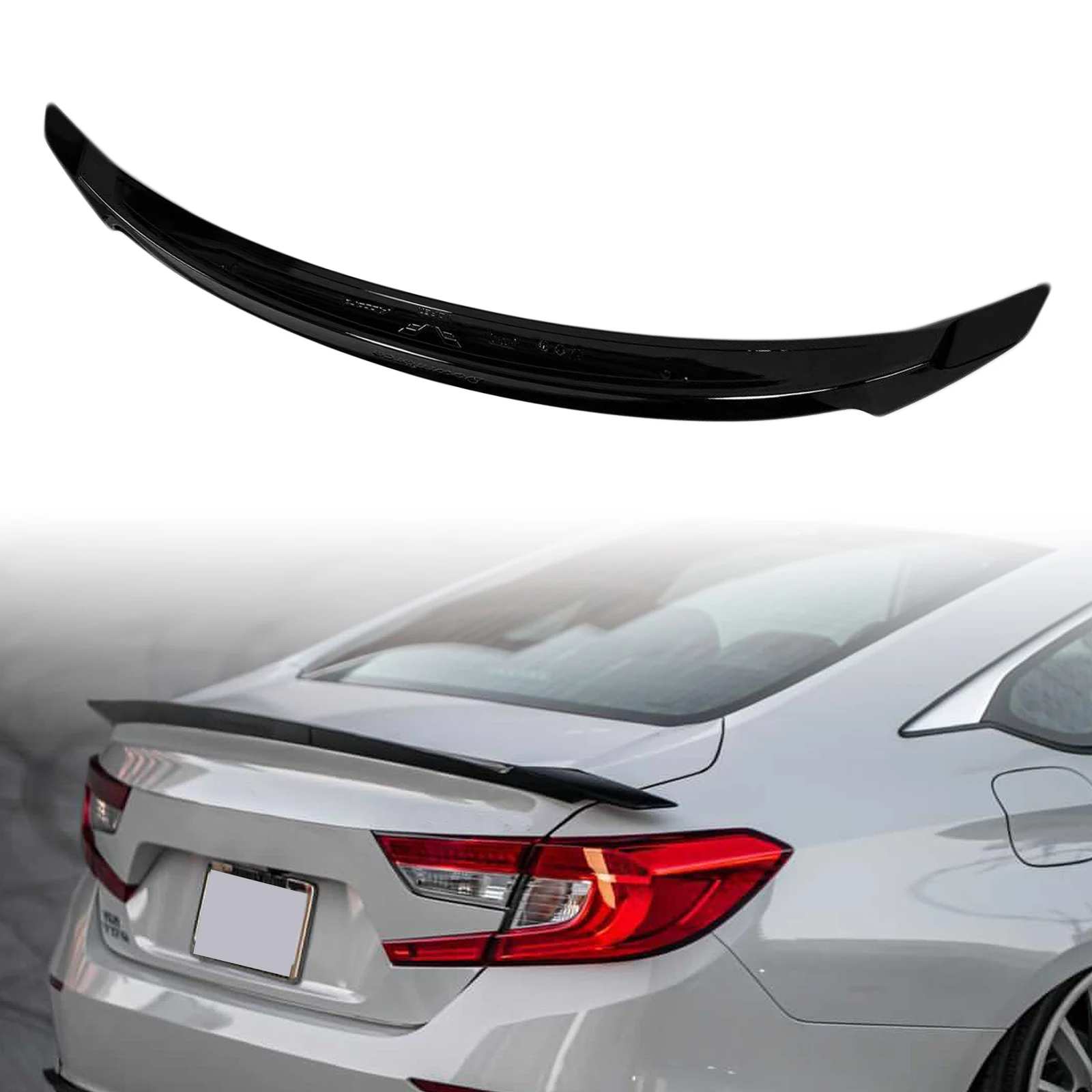 

YOFER Rear Spoiler Wing Body Kit For Honda Accord 2018-2022 Glossy Black Car Tailgate Trunk Lid Flap Decklid Trim Splitter Lip