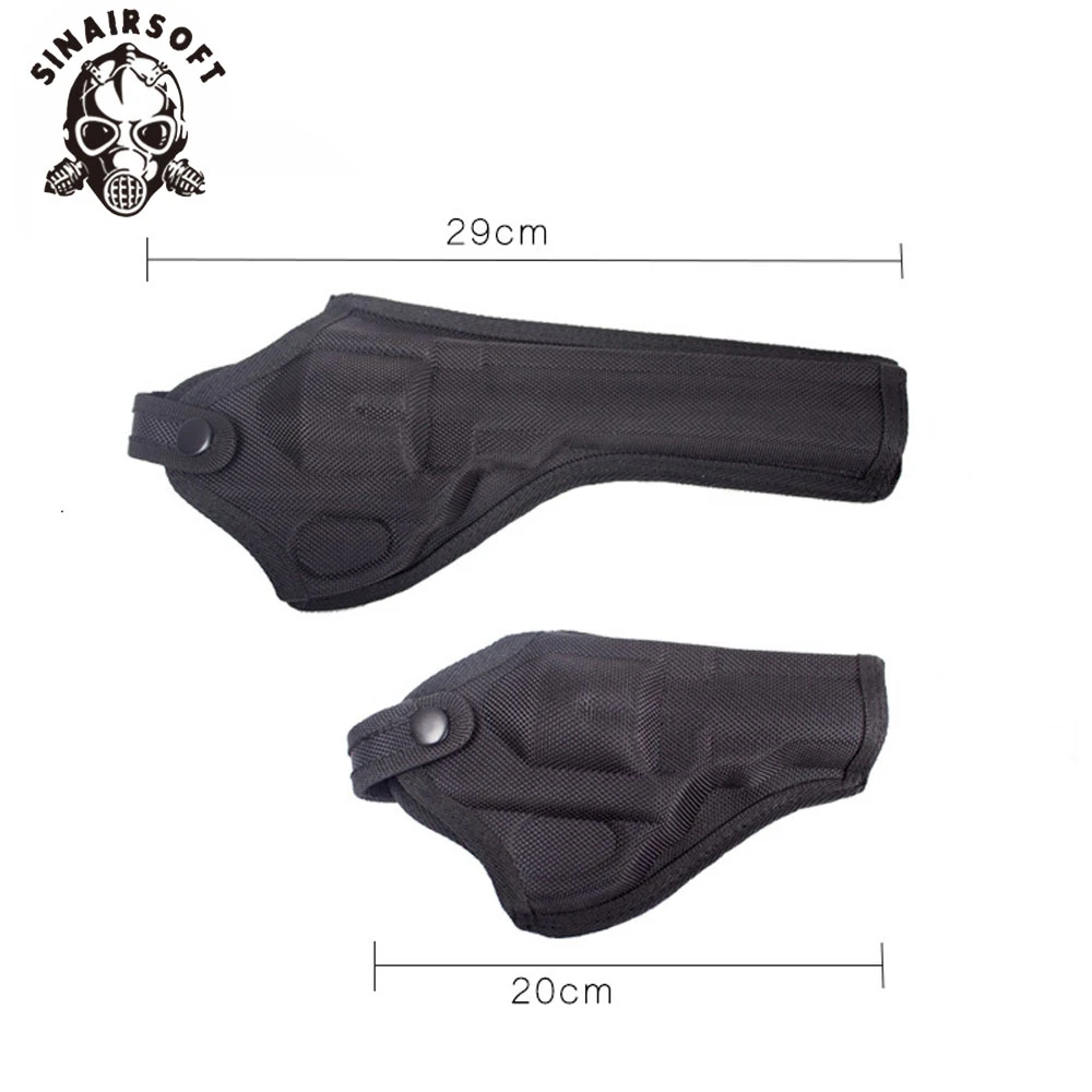 SINAIRSOFT Tactical Right Hand Revolver Holster Airsoft Gun Case Oxford Duty Long/Short Quick Draw Gun Case For Hunting