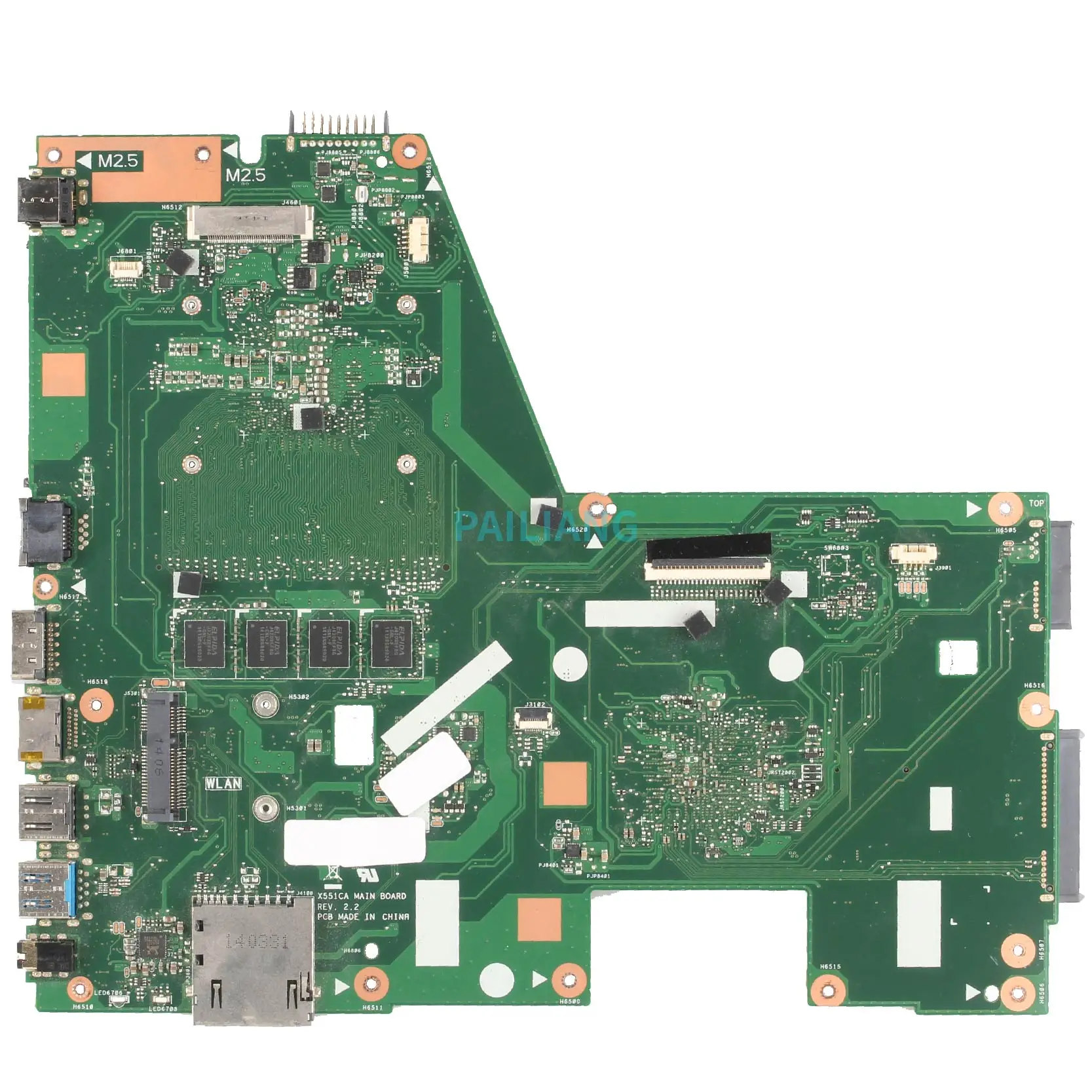 X551CA MAIN BOARD For ASUS X551C X551CA Laptop Motherboard With i3-3217U RAM 4GB No RAM Slot SLJ8E Notebook Mainboard Tested