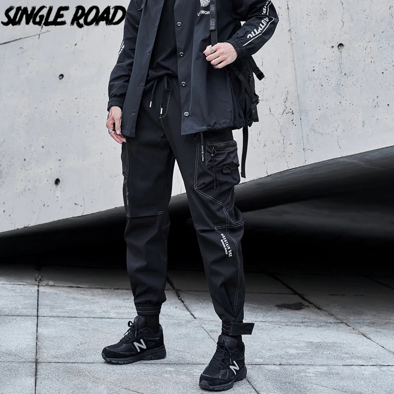 Single Road Mens Cargo Pants Men Techwear Fashion Harajuku Baggy Joggers Male Hip Hop Japanese Streetwear Trousers Pants Men