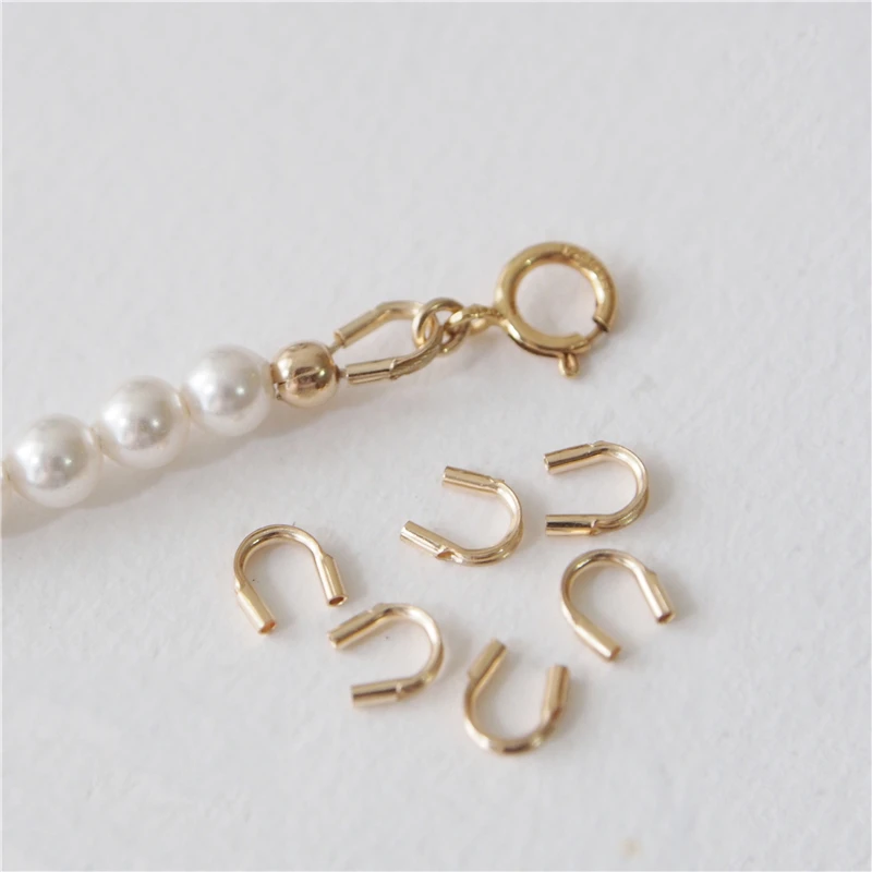 14K Gold Filled Kabel-Drahtschützer für Schmuckherstellung, handgemachtes DIY-Zubehör, Goldschmuckkomponenten – Detail 18