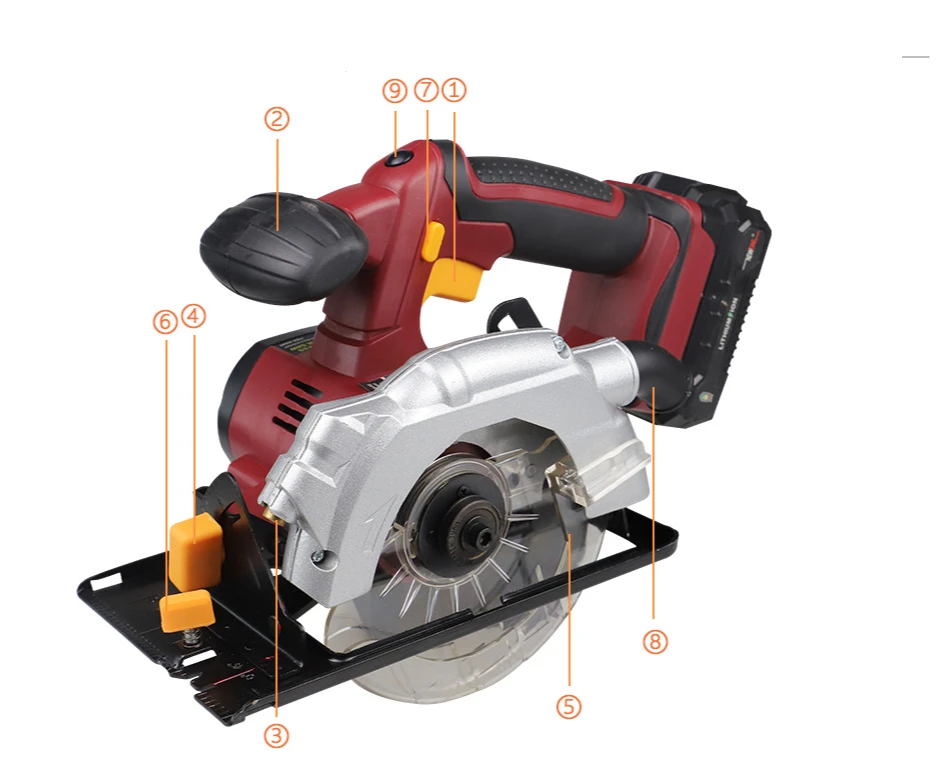 20V4A rechargeable lithium battery circular saw household woodworking saws multi-function portable saw cutting machine power too