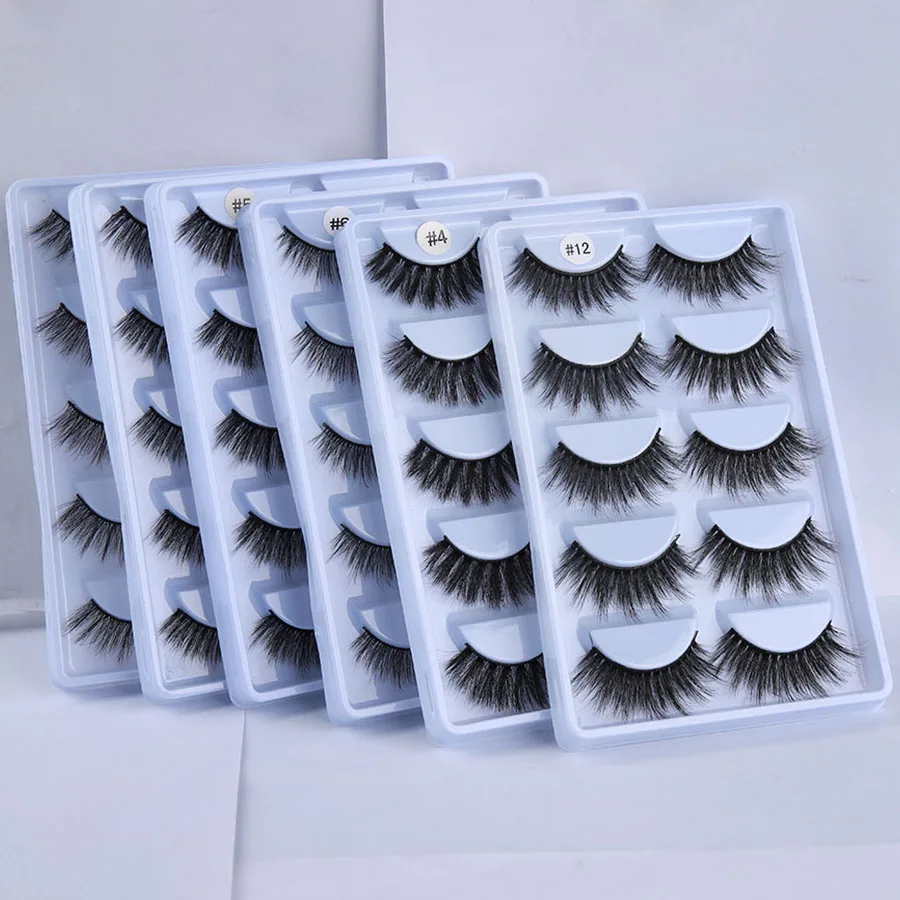 20Pairs Thick Faux 3D Mink Lashes Natural Long False Eyelashes Dramatic Fake Cils Makeup Handmade Eyelash Extension maquiagem