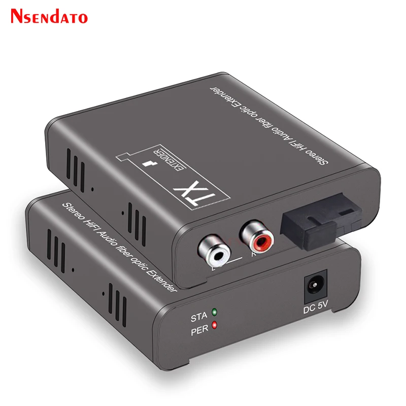 

20Km RCA Extender Over Optic Fiber RCA Audio Transmitter and Receiver Kit RCA Audio Switch For TV box PS4 HI-FI home theater PC