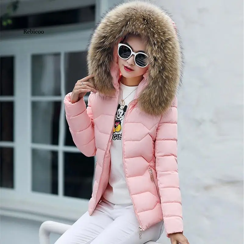 Down coats female winter jackets women parkas new fur collar hooded warm coat woman down jacket outerwears