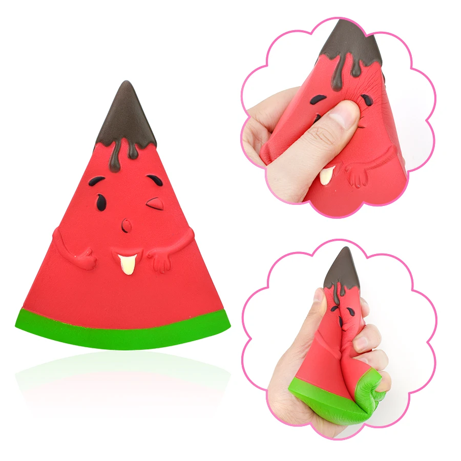 Cute Watermelon Squishy Toys for Children Funny Fruit Anti stress Slow Rising Squishies Baby Toy Office Kitchen Home Decoration