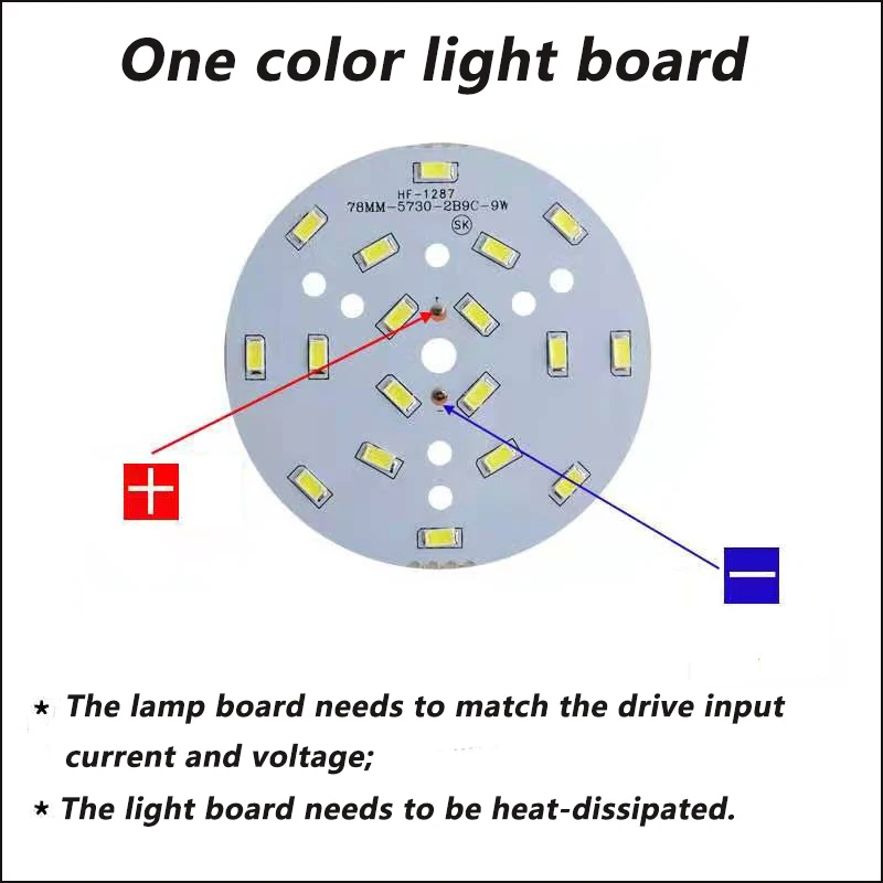 DALCAN-Lâmpada de bulbo SMD de cor dupla, placa redonda LED, 3W, 5W, 7W, 9W, 12W, 15W, 18W, 5730, 1pc