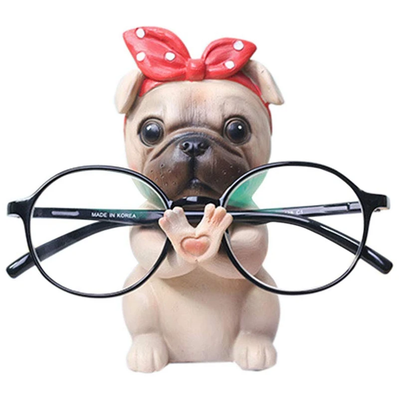 Puppy Dog Glasses Holder Stand Eyeglass Retainers Sunglasses Display Cute Animal Design Gift