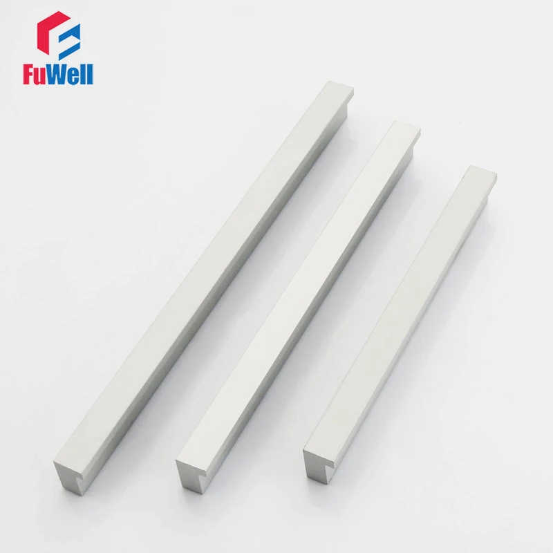 Furniture Handle 96/128/160/256mm Hole Pitch Cabinet Drawer Knobs Door Handle Pulls Aluminum Alloy Kitchen Cupboard Handle