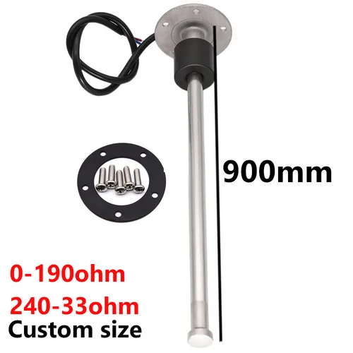 0 ~ 190ohm 240 ~ 33 ohm 900mm 800 sensor de nivel de combustible indicador de combustible de coche Sensor medidor de nivel de agua tamaño personalizado 1500mm 1200mm 1100mm 1000mm