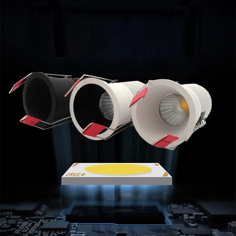 Mini LED Spot Light  3/5W Ceiling Spotlight Dimmable Cabinet Showcase Light IP44 Downlight Stair Bedroom Corridor Lighting