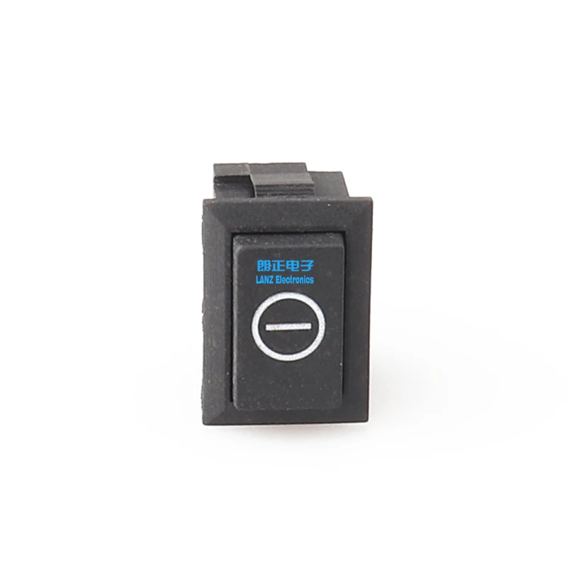 Push Button Switch 21x15mm SPST 2Pin 10A 125VAC KCD1 Snap-in On/Off Boat Black Rocker Switch