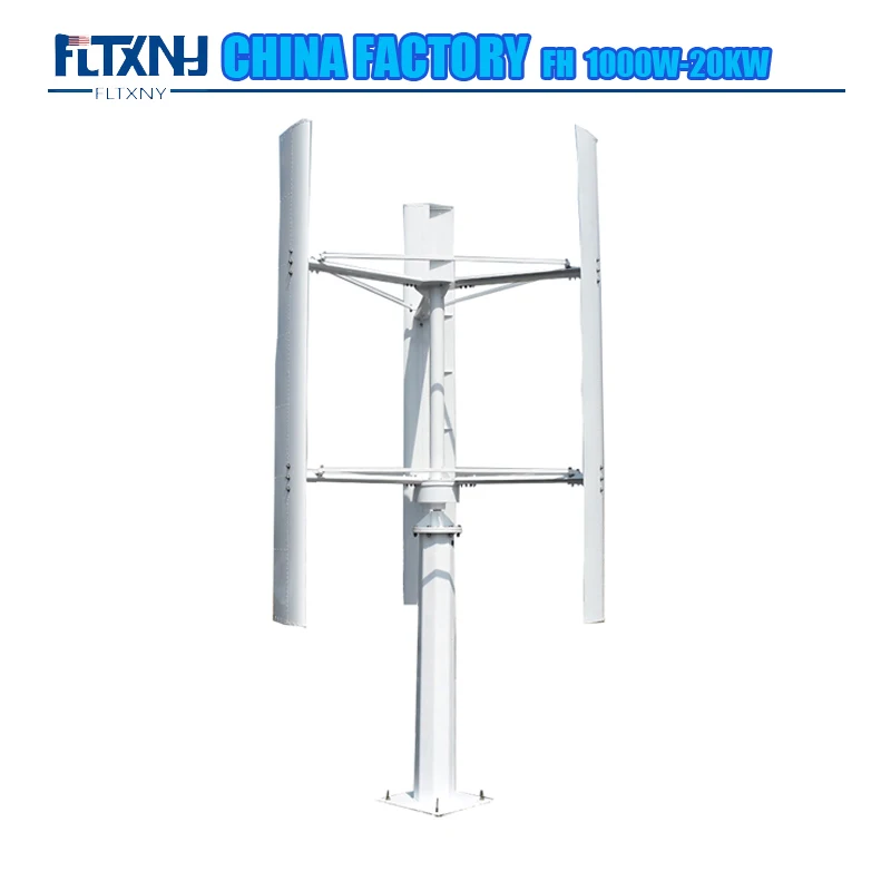 FLTY 1KW 2KW 3KW 5KW 10KW Vertical Axis Wind Turbine For Home Wind Generator 48V 96V 120V 220V 3 Phase 50hz 3 Blades No Noise