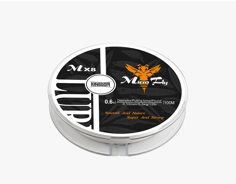 Kingdom Micro Fly 100M 150M Braid PE Angelschnur 4 Stränge 0,2 # /0.4 # /0.6 # 9-12LB Super steife und starke PE-Leitung mit Fernwurfabstand – Detail 13