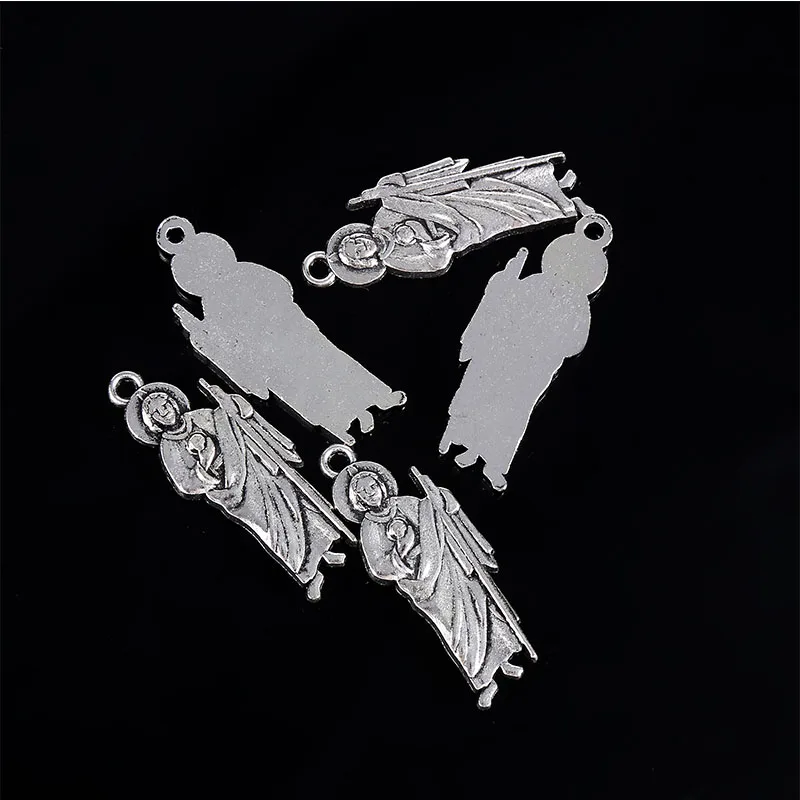 5 Pieces/Catholic Variety Christian Mercy Virgin Mary Metal Pendant St. Christophe DIY Pendant Necklace Jewelry Handmade Jewelry