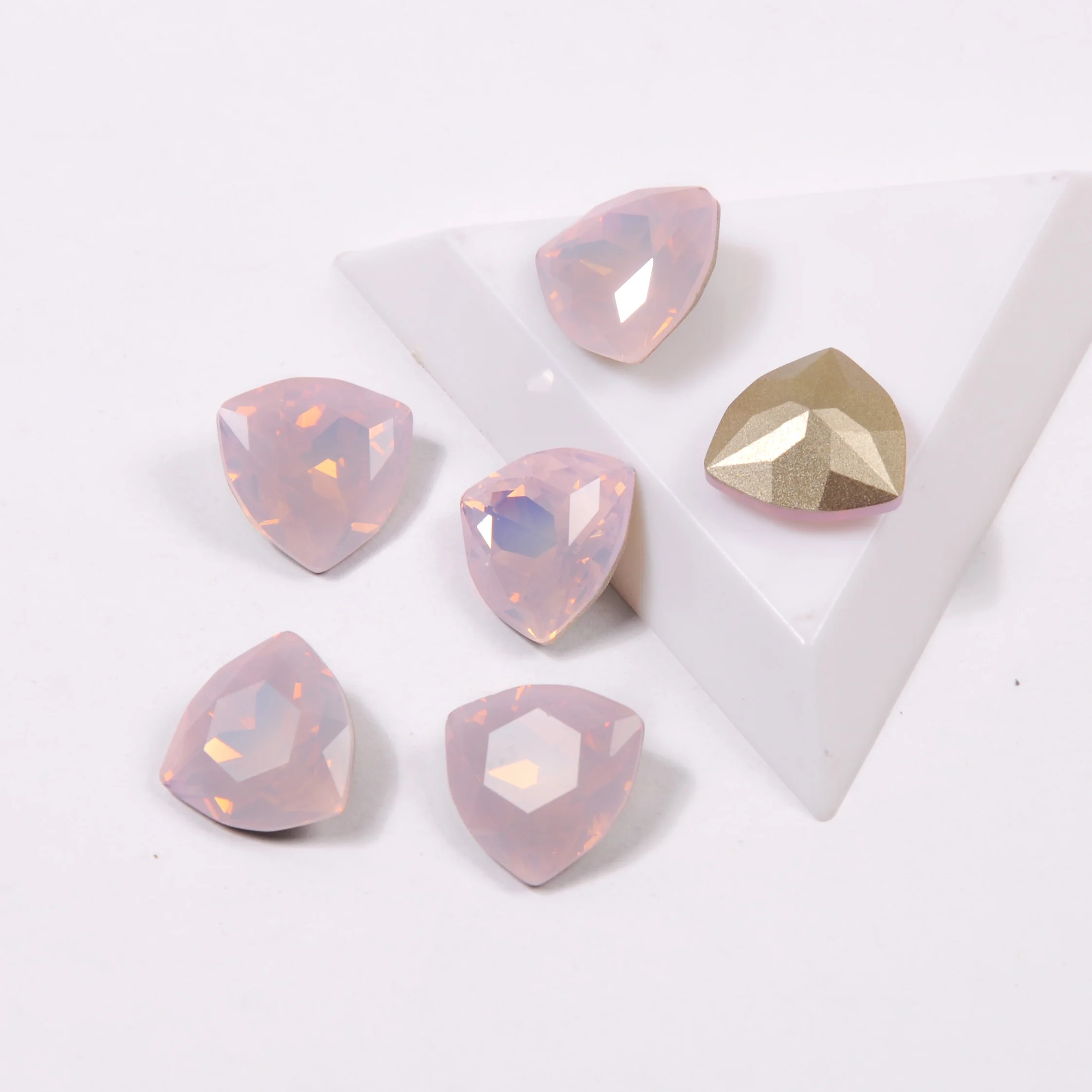 Rose Water Opal TrilliantK9 Glass Sewing Rhinestones Ornament Diamond Beads Fancy Stones For Clothes Woman' Jeans Decoration