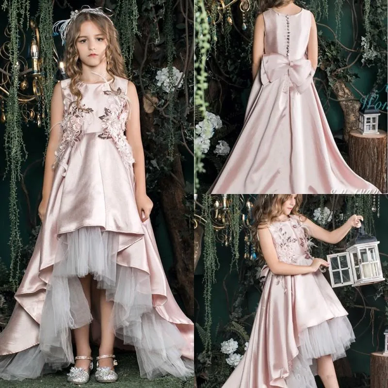 

Flower Girl Dresses For Fluffy Tulle Sleeveless Wedding Girl Dress Elegant Princess Children Birthday Party Dresses