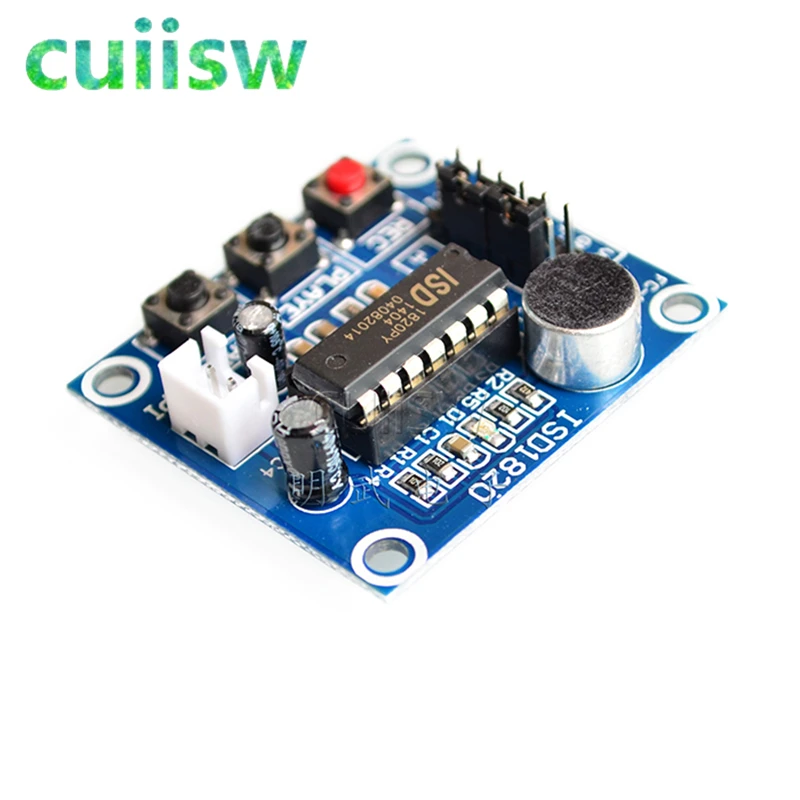 1PCS ISD1820 recording module voice module the voice board telediphone module board with Microphones + Loudspeaker for arduino