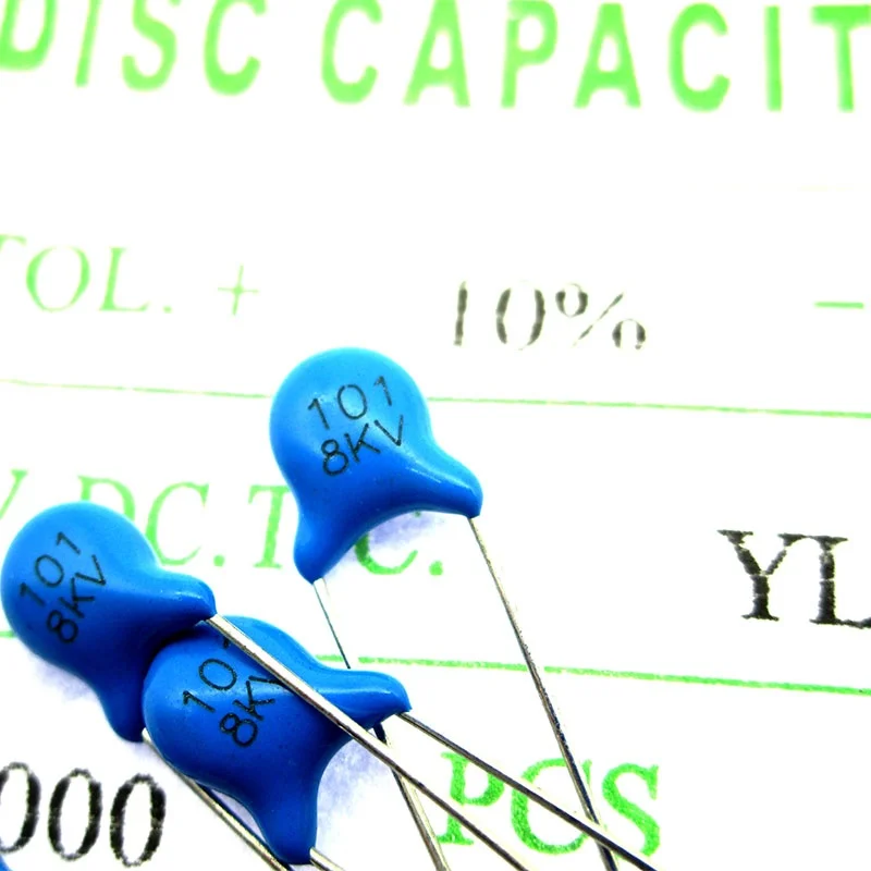 8KV101  Ceramic Capacitors 8000V 100pf  Pitch 5