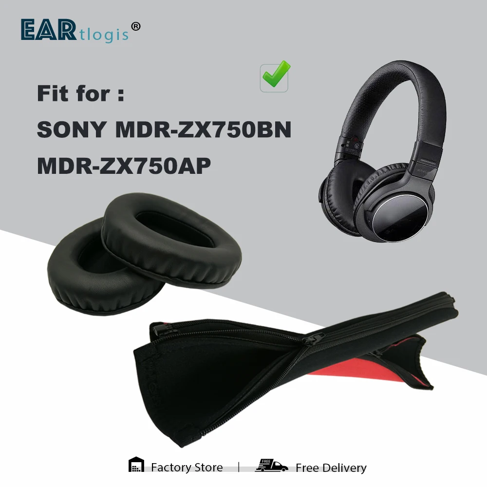 1 Set of Replacement Ear Pads Headband for SONY MDR-ZX750BN MDR-ZX750AP Earphone Earmuff Cushion Cover Bumper Sleeve