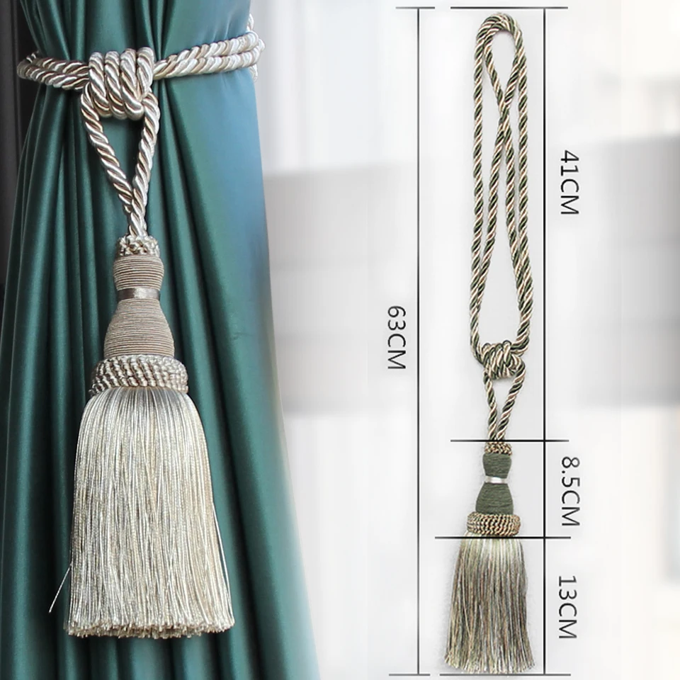 1Pc Tassel Curtain Tiebacks Home Decoration Handmade Curtain Holders Clips Hanging Balls Curtain Accessories Curtain Tie backs