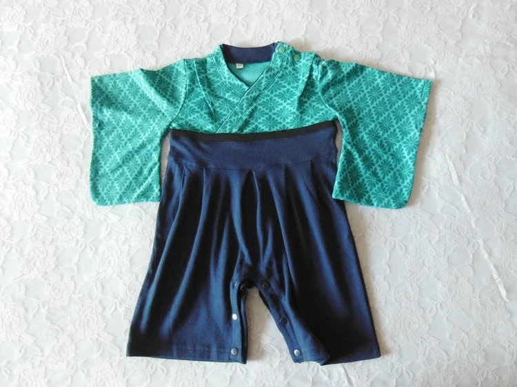 Baby Boy Kimono Hakama Yukata Romper Cotton Long Sleeved  Clothes Infant Toddler Outfits For Children Japanese Jumpsuit ZL607