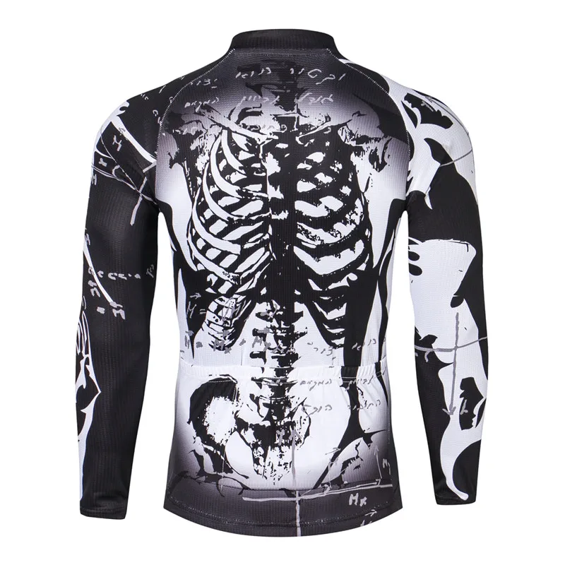 Weimostar Skeleton Men\'s Cycling Jersey Long Sleeve Autumn MTB Bike Jersey Pro Bicycle Jacket Breathable Cycling Clothing Tops