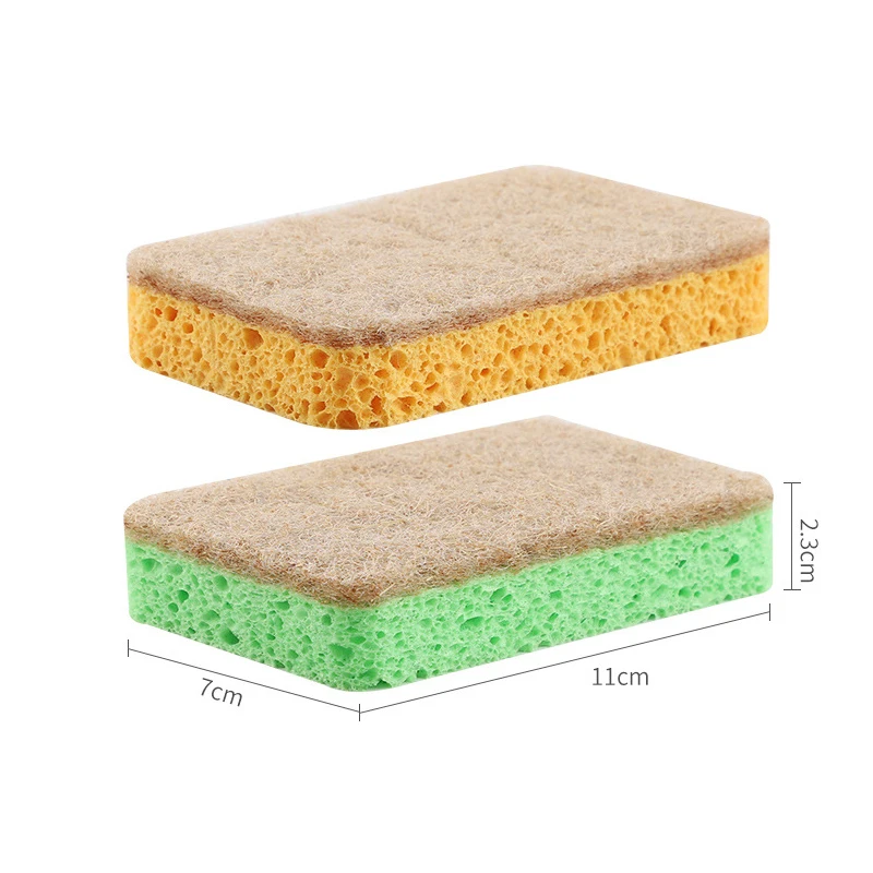 Washing Sponges For Dishes Rag For Kitchen Composite Wood Pulp Cotton Nature Sword Oil-Free Cleaning Utensils