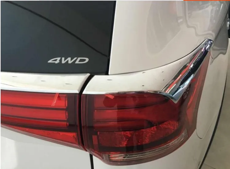 For Mitsubishi Outlander 2016 2017 2018 2019 Rear Light Strips ABS Chromed Plastic External Taillight Decoration 4pcs/set