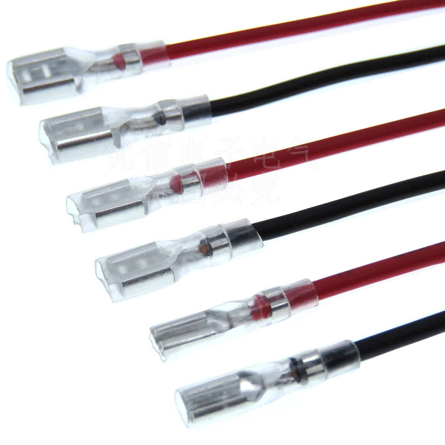 10pcs 20CM  2.8MM/4.8MM/6.3mm 2.8/4.8/6.3 female Spade Crimp Terminal Connector with wire red black for rocker switch