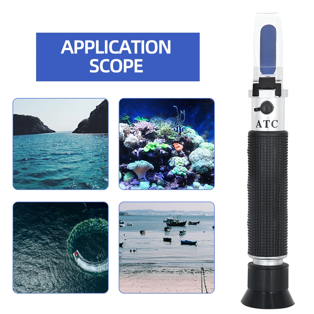 Handheld Salinity Refractometer 0-100% Salinometer 1.000-1.070SG Salinity Seawater Salinometer For Aquarium