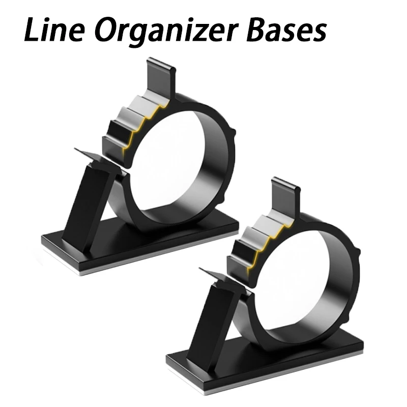 10-100pcs Line Organizer Bases Mount Cable Clips Adhesive Wire Management Wire Holder Fixing Clamp Fasteners With Self-adhesive