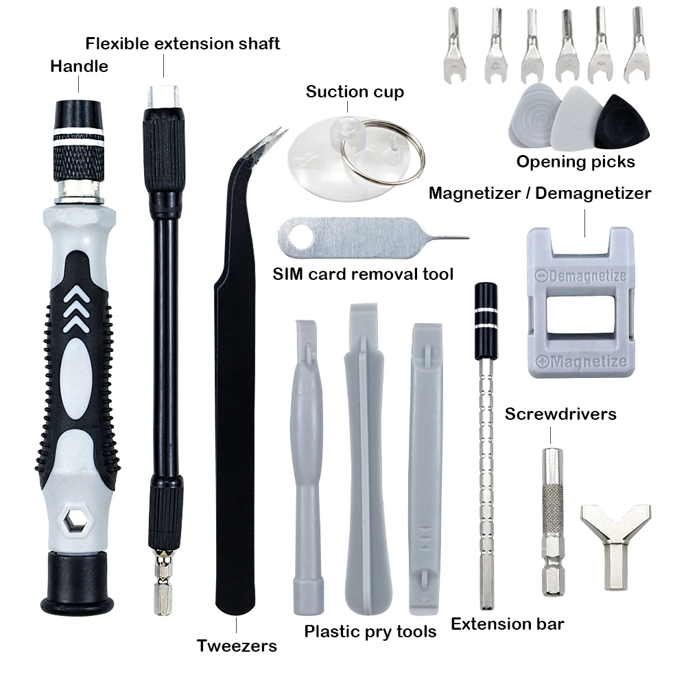 Juego de destornilladores 135 en 1 S2, juego de puntas de destornillador, dispositivo de reparación de teléfonos móviles de precisión multifunción, Kit de herramientas manuales Torx Hex