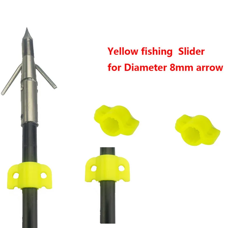 6pcs Archery Fishing Slider Fit For Diameter 8mm Carbon arrow, Aluminum arrow, Fiberglass arrows Hunting bowfishing Accessory
