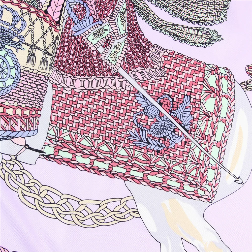 Manueller handgerollter Twill-Seidenschal für Damen, Paukendruck, quadratische Schals, Echarpes, gekräuselte Foulards, Femme, Wickeltuch, Bandana, Hijab, 90 cm – Detail 11