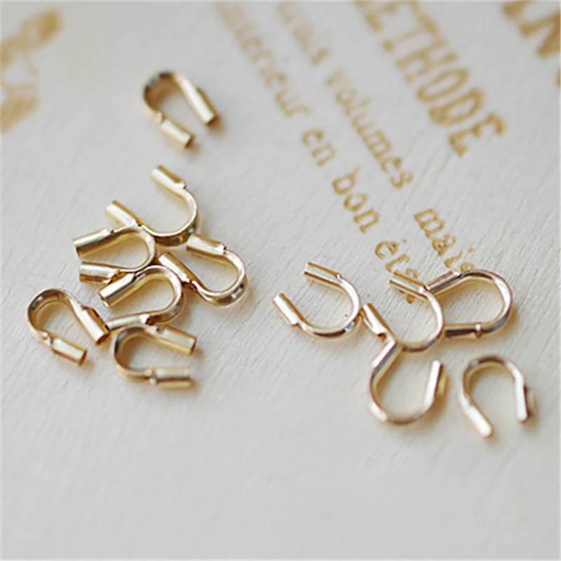 14K Gold Filled Kabel-Drahtschützer für Schmuckherstellung, handgemachtes DIY-Zubehör, Goldschmuckkomponenten – Detail 14