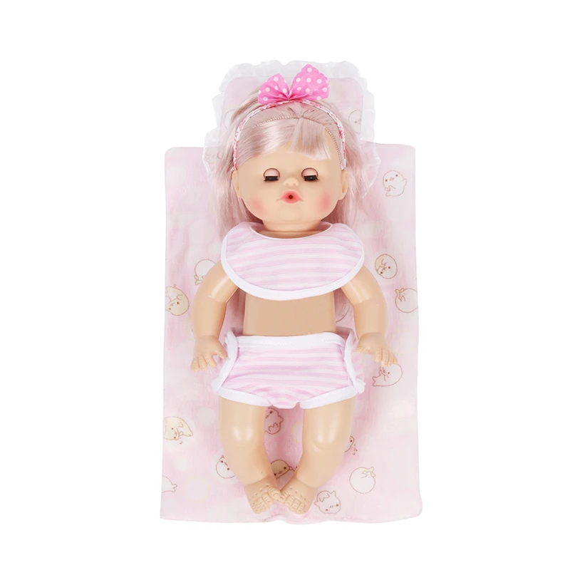 Doll Accessories For 12 Inch Dolls Pacifier Baby Bottle Saliva Towel Children Play House Toy Accessories Pink Handbag Girl Gift