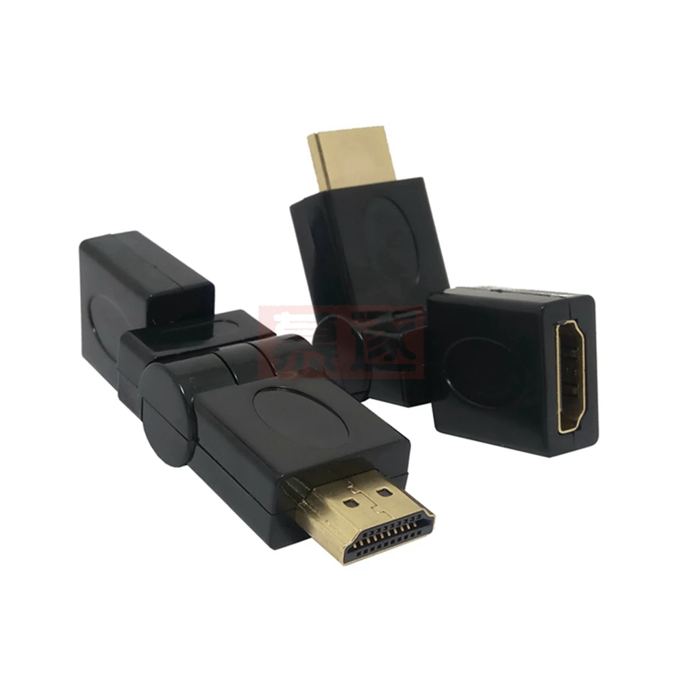 Vàng Überzogene Fieberhaft Ellenbogen HDMI-Kompatibel Männlichen/Weiblichen Adapter 180 ° 360 ° Horizontale Drehung HDMI Verläng