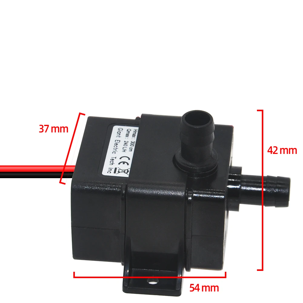 Zatapialne pompa wodna DC 12V 3.6W 240L/H Mini elektryczne natężenie przepływu wodoodporna pompa bezszczotkowa do ogrodu Goldfish Bowl 40% off