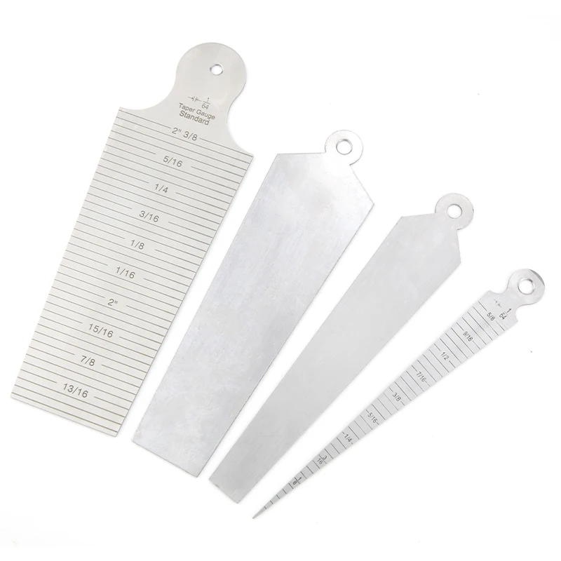 Wedge Feeler Gauge Stainless Steel Double Sided Metric Inch Gap Ruler Aperture Ruler Valve Gap Inner Diameter Measurement Tools