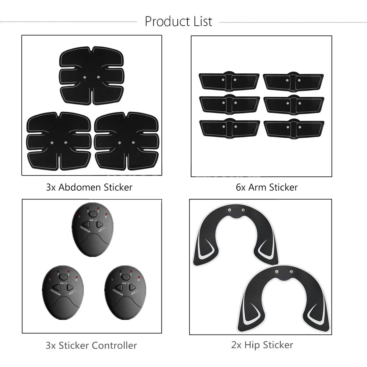 Ks-a002 black six muscle training abdominal toning instrument lazy man exercise fitness massage abdominal muscle tape