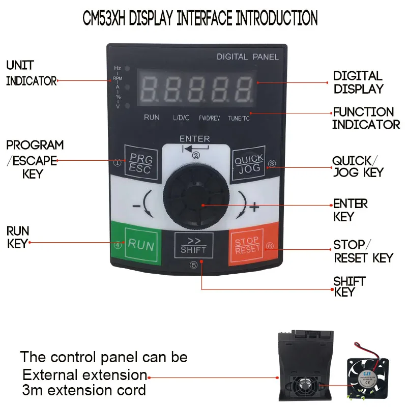 VFD محول تردد 2.2 /4.0KW 380 فولت ثلاث مراحل المدخلات CM530H-B4T2R2GB/4R0GB النقش آلة المغزل سرعة المحرك المراقب المالي