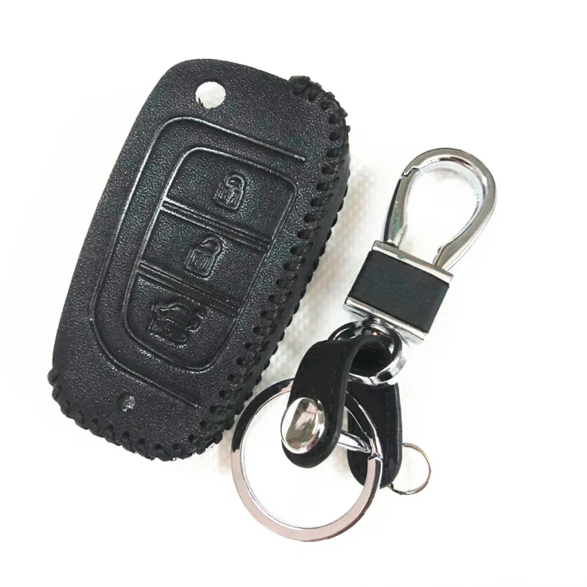 

Leather Car Key Cover Keys Case For Hyundai I20/I30/IX25/IX35/Tucson/Verna/Solaris/Elantra/Accent/I45/New Santafe