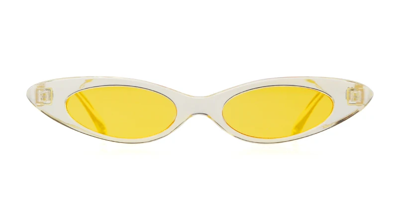 Small Oval Vintage Sunglasses Women Cat Eye Brand Design Retro