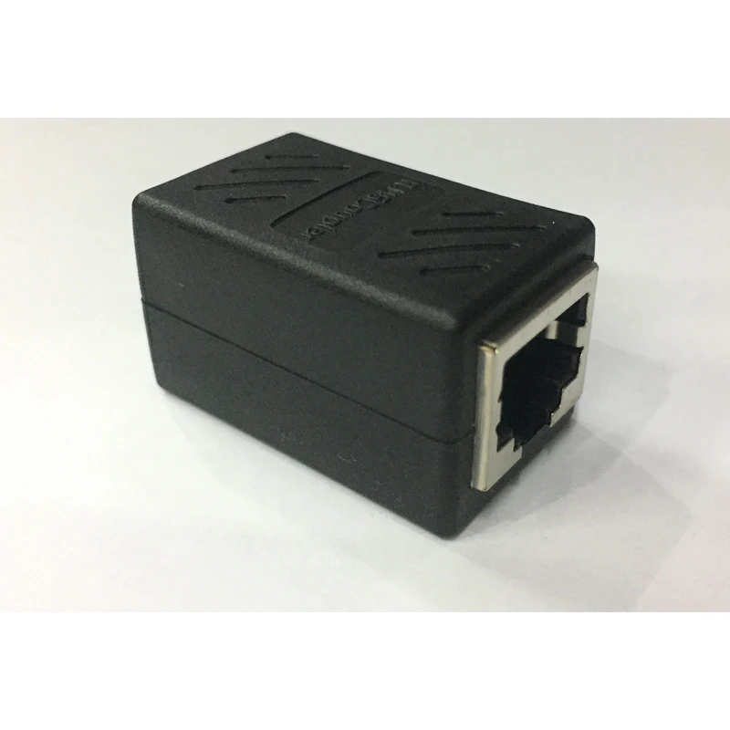 RJ45 Joinner Lan Extender RJ45หญิงหญิงอินเทอร์เน็ต Extender 8P8C สายเคเบิลเครือข่าย Coupler สีดำสีดำ Shileded