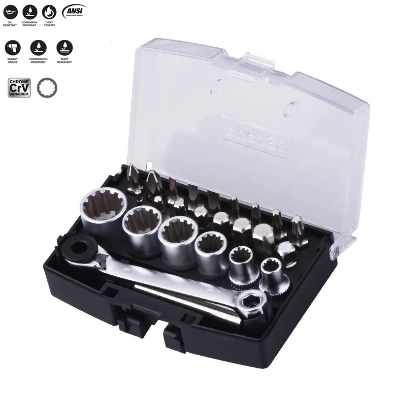 29Pcs Mini Hexagon Screwdriver Set Plum Blossom Socket Screwdriver Bicycle Computer Household Special-Shaped Repair Tool